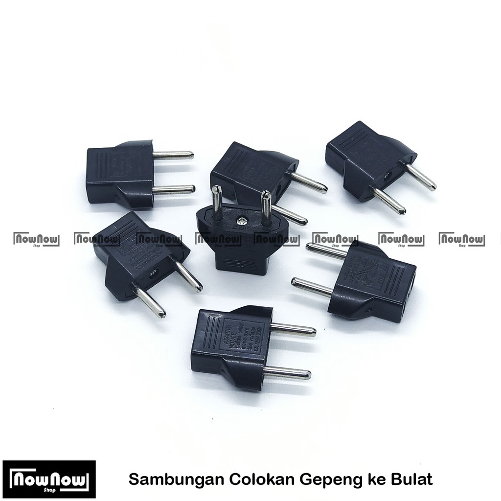 Flat plug plug plug to round power supply connection over plug | Shopee ...