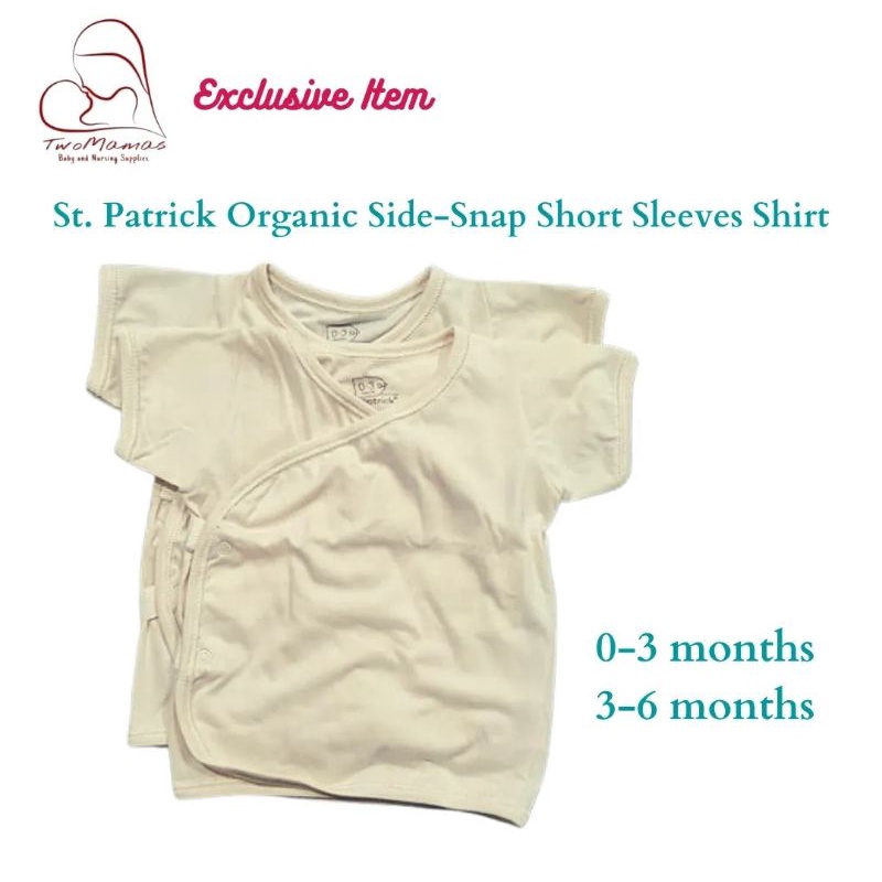 St. Patrick Organic Side-Snap Short Sleeves (2's) | Shopee Philippines
