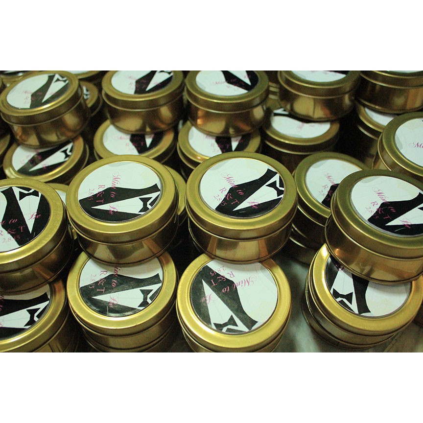 Personalized tin shop cans