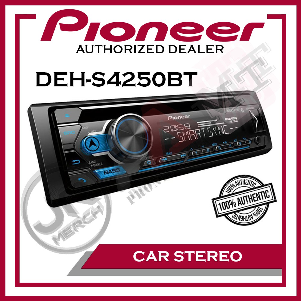 Pioneer DEH-S4250BT Car Audio Stereo CD Player Receiver with Bluetooth Aux  USB