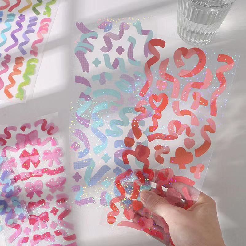 Colorful Shaped Ribbon Laser stickers | Shopee Philippines