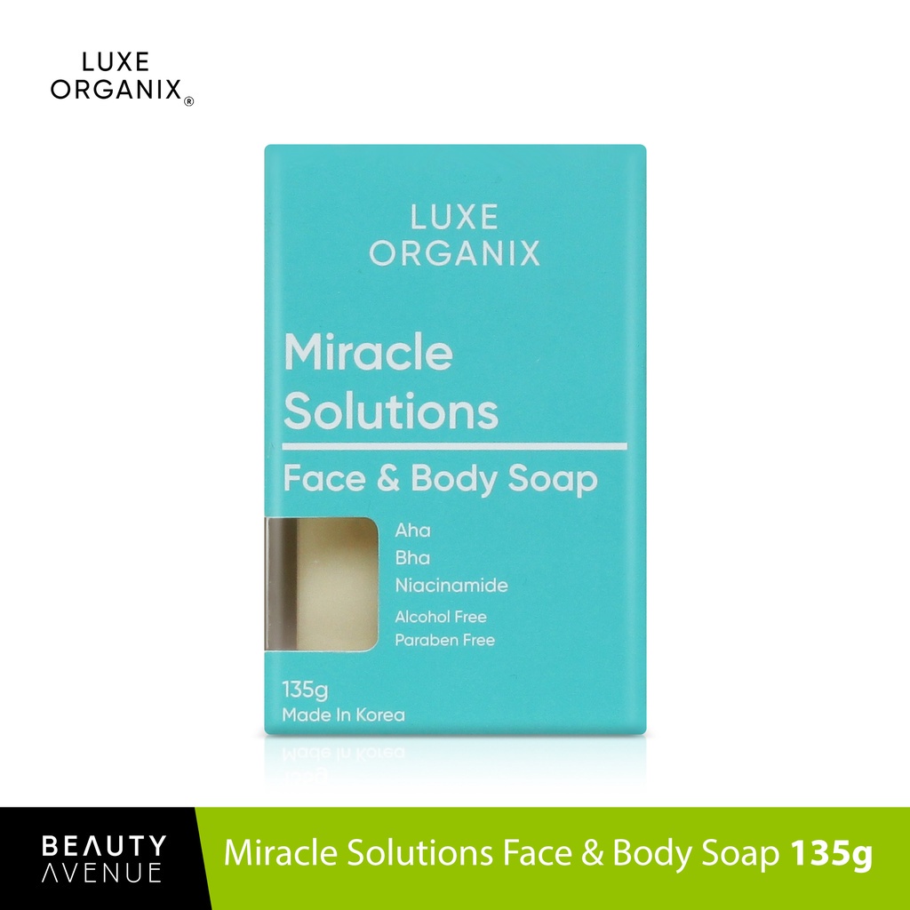 Luxe Organix Miracle Solutions Aha/Bha Soap For Face & Body 135G ...
