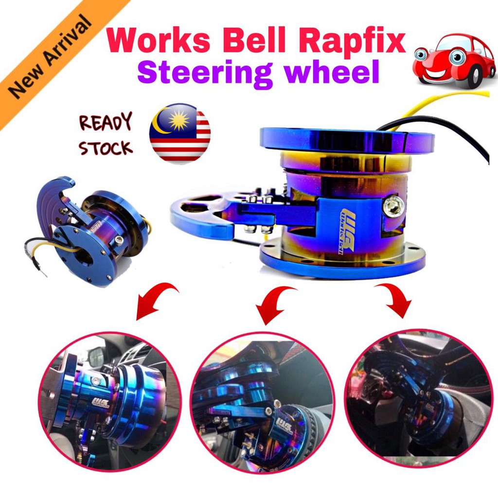 New High WORKS BELL GTC Racing Steering Wheel Quick Release Hub Kit