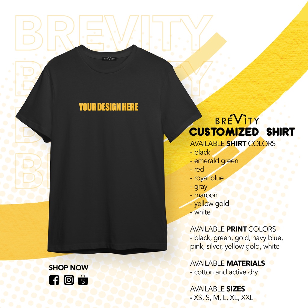 Customized Minimalist Shirt by Brevity PH in Cebu Shopee Philippines