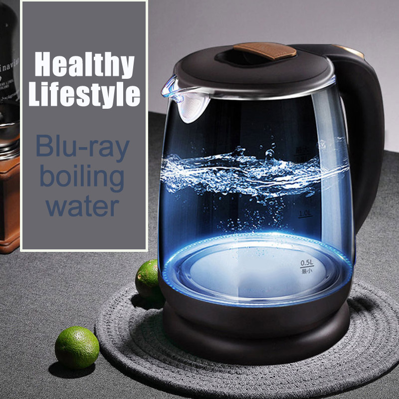 Electric Kettle 1.8L Fast Hot boiling Water Kettle Glass Blue Light Teapot  Intelligent | Shopee Philippines