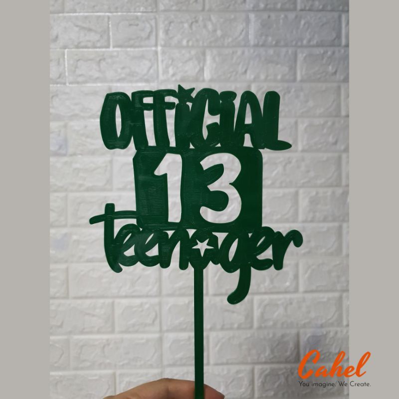 Officially 13 Teenager Cake Topper Birthday Cake Topper Personalized ...