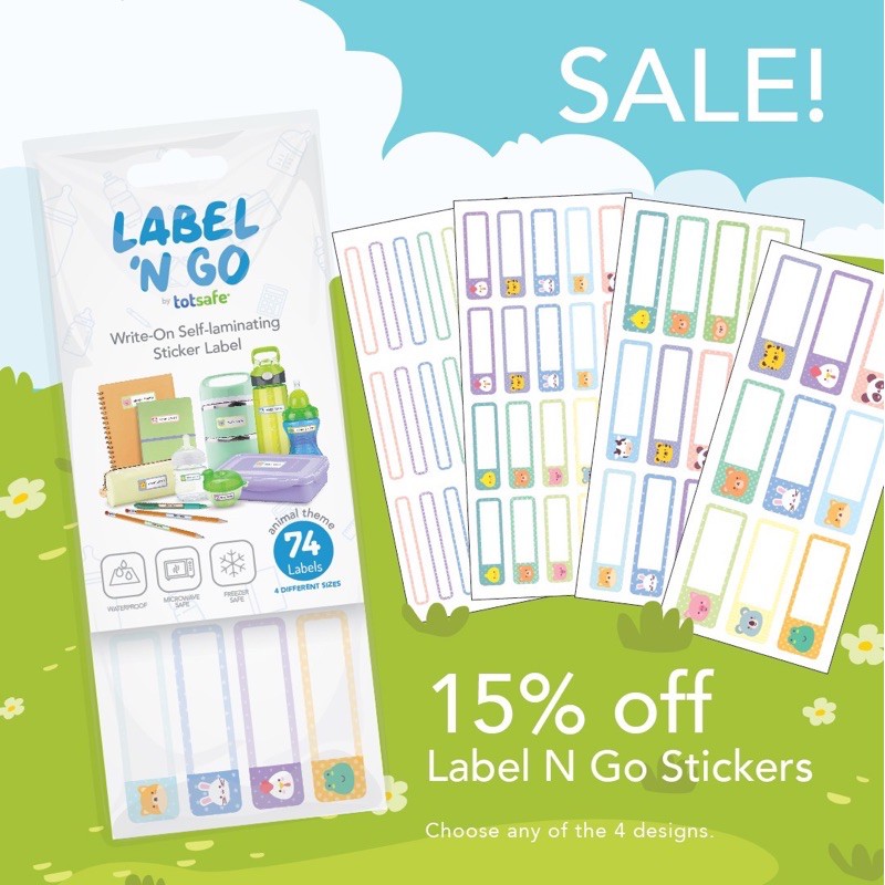 Label ’N Go Write-on Self-laminating Waterproof Sticker Label (74pcs ...