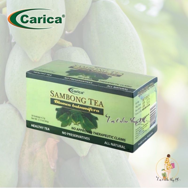 Carica Sambong Tea (Blumea balsamifera) - Box of 30 Tea bags (2g per ...