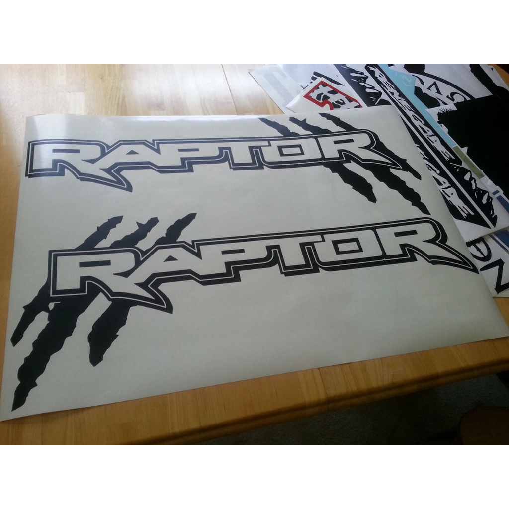 2Pcs 1Pair FORD RAPTOR TRUCK SIDE BED LETTERING VINYL DECALS STICKERS ...