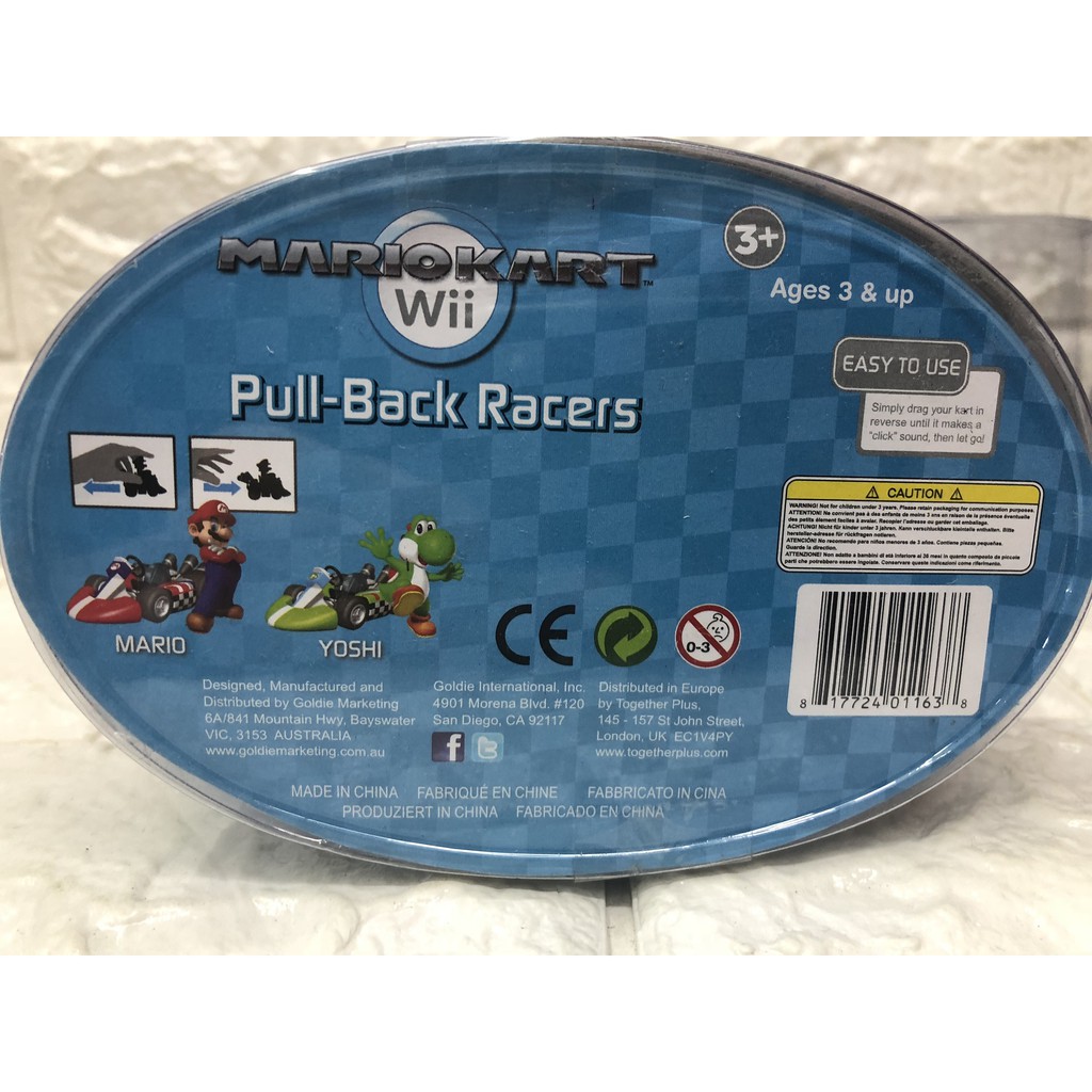 Super Mario Bro Figure Pull-Back Racers Kart Mario Luigi Yoshi Tode ...