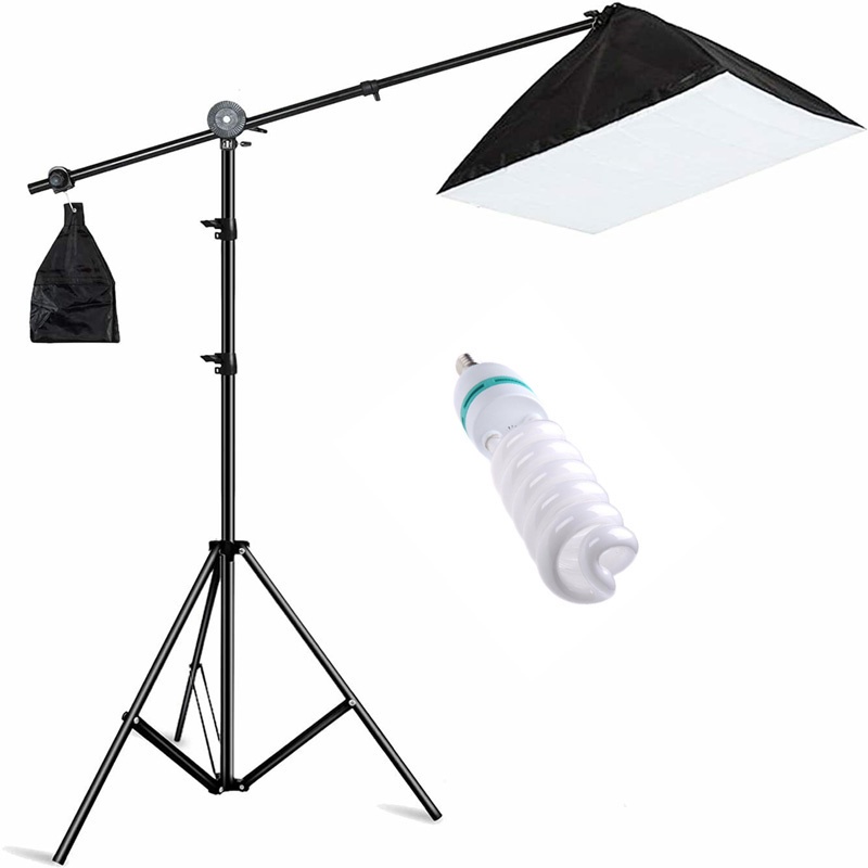 Studio Photo Telescopic Boom Arm Top 2M Light Stand with Sandbag for Speedlite /Mini Flash