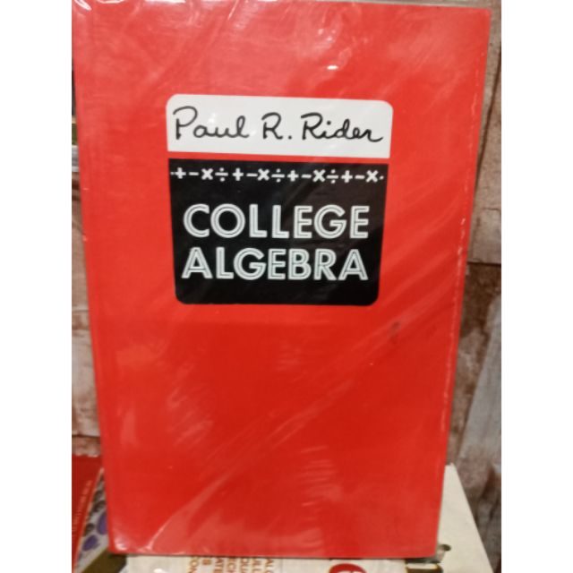 PAUL R RIDER COLLEGE ALGEBRA | Shopee Philippines