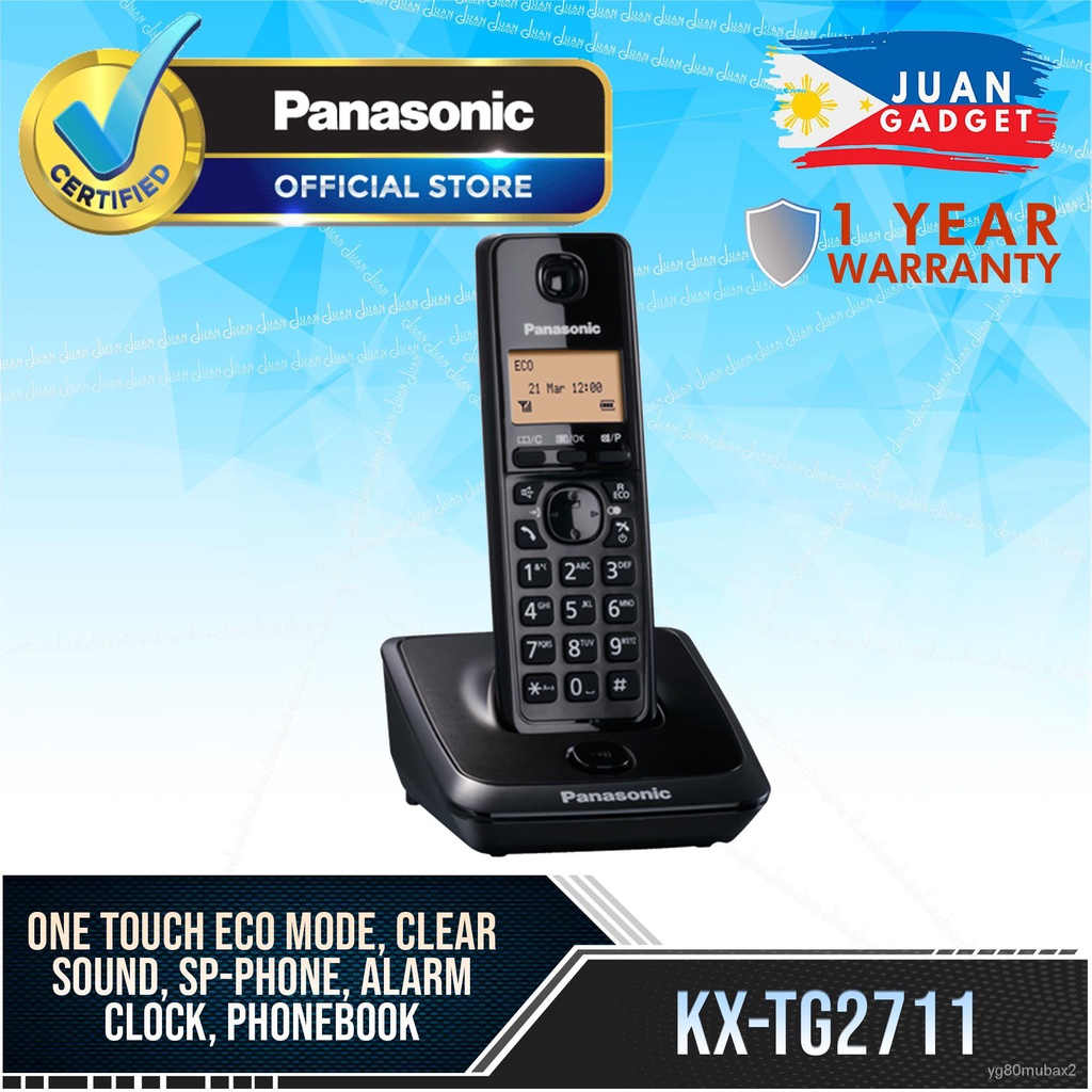 Panasonic KXTG2711 Wireless Cordless Telephone Landline with One Touch