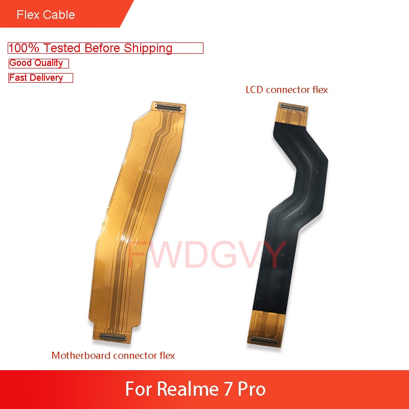 NEW Tested For OPPO Realme 7 Pro Main Board Connect LCD Ribbon Flex Cable  Motherboard Repair Spare Parts Replacement