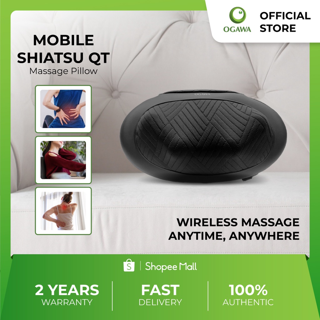 OGAWA Mobile Shiatsu QT rechargeable multifunctional home and car massage pillow for back Shopee Philippines