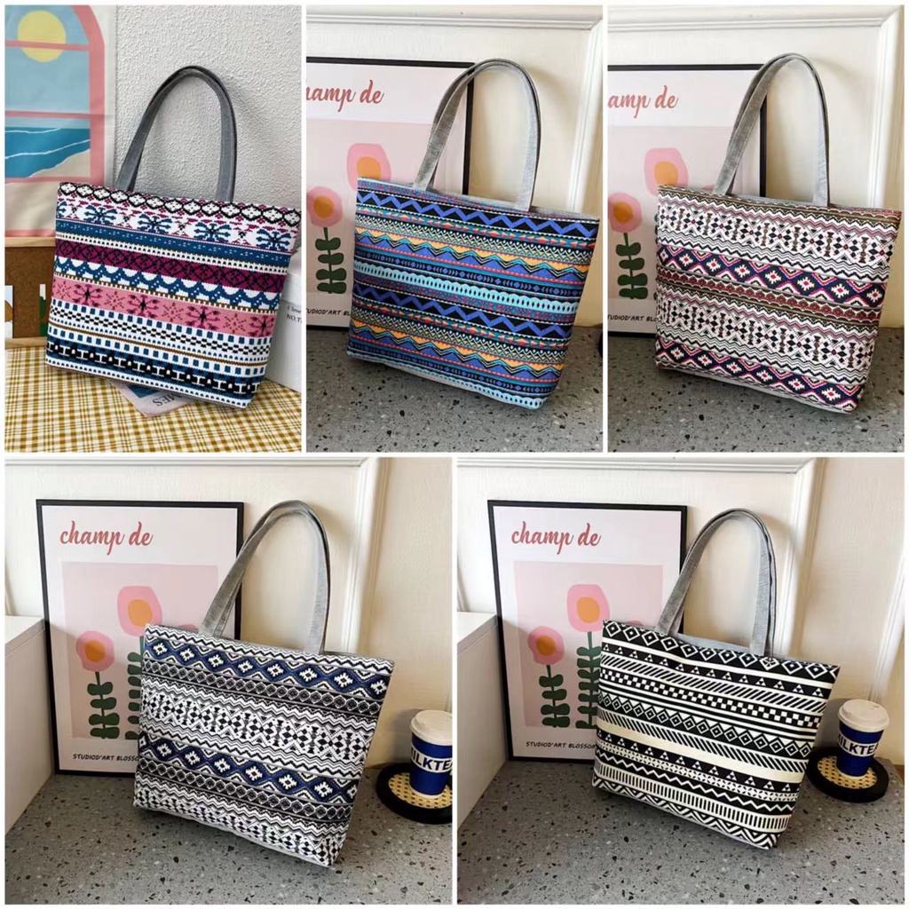 KOREAN FASHION CANVAS TOTE BAG FOR WOMEN'S | Shopee Philippines