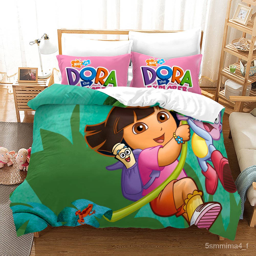 DORA EXPLORER Bedding Set Single Twin Full Queen King Size Kawaii Girl ...