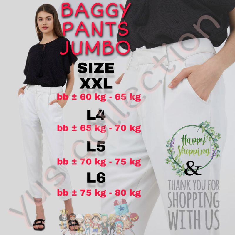 Baggy Pants Jumbo Premium BB 60 KG - 85 KG, Size XXL L4 L5 L6 L7