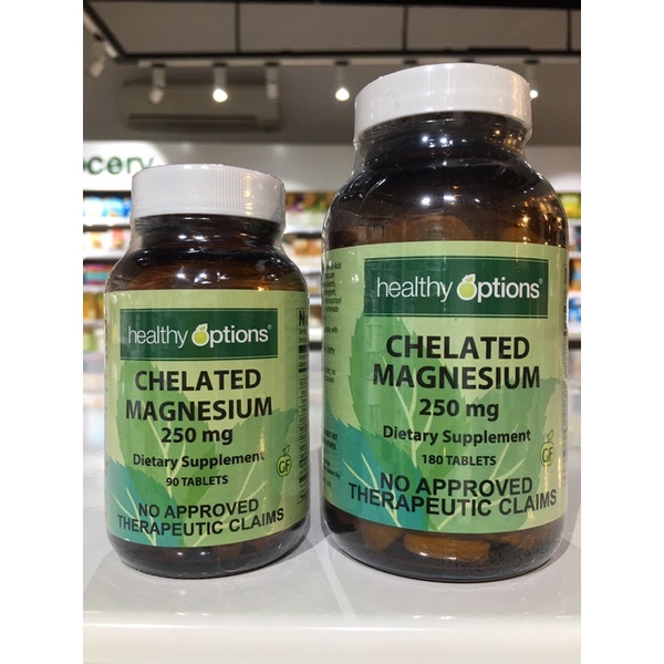Chelated Magnesium 250 mg Healthy Options 90/180 Tablets Shopee