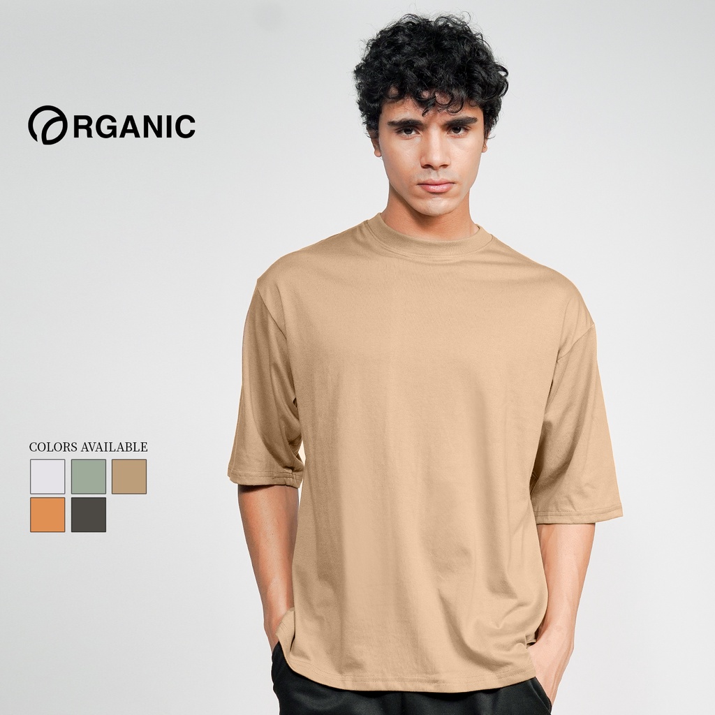 Organic Cotton Oversized Round Neck shirt for men Plain t shirt Tops