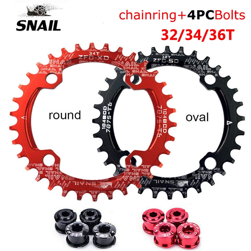 Snail 104BCD MTB Chainring Lightweight Narrow Wide Round Oval Chain Ring Shopee Philippines