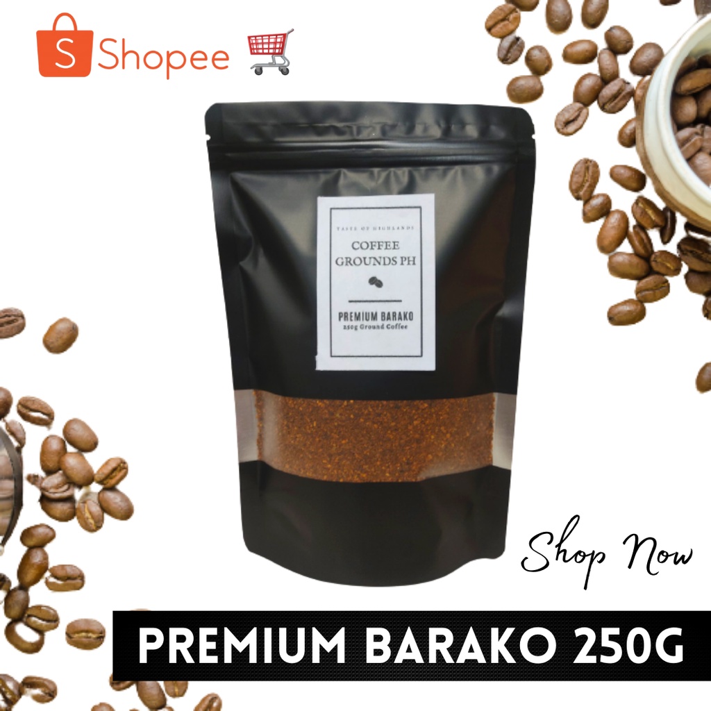 Coffee Grounds PH Premium Barako MediumDark Roast 250g Medium