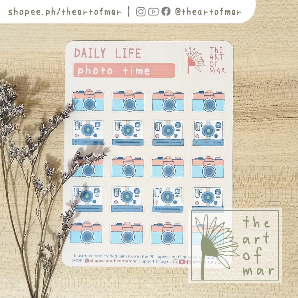 Photography camera sticker sheet -DAILY LIFE stickers for planners ...