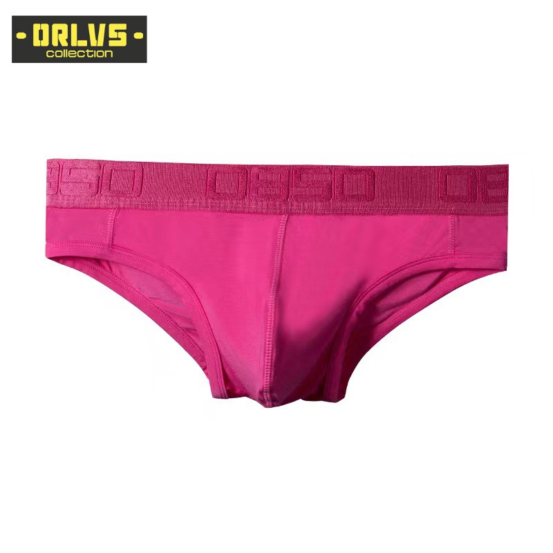 [ORLVS]Fashion men's briefs sexy low-rise solid color thin seamless men ...