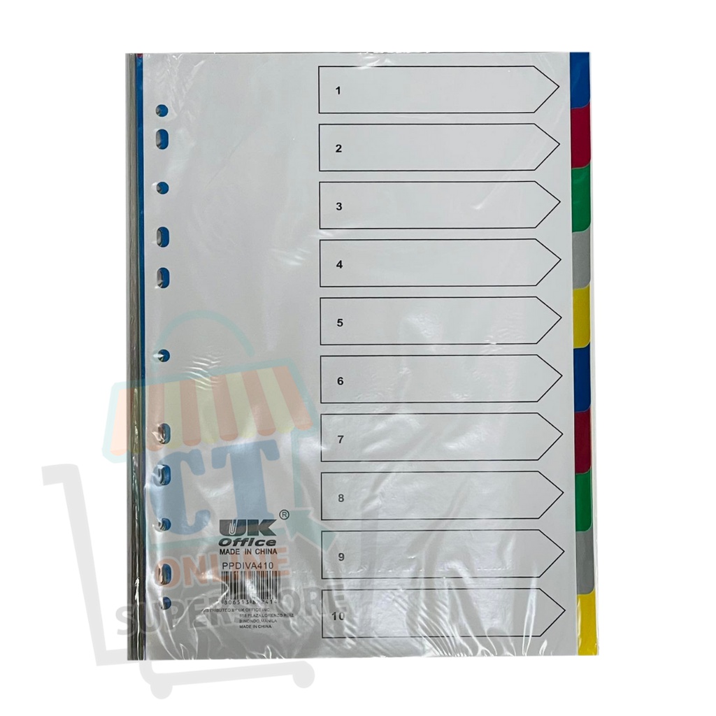 UK Office PP Index Divider A4 10's (for all your Ring Binder and Arch