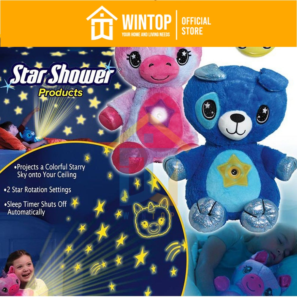 Stuff Toy With Light Projector In Star Comforting Toy Plush Doll Toy ...