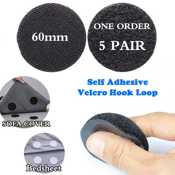Magic Sticky Self Adhesive Velcro Hook Loop Round Pads Craft Tape