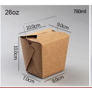 10pcs Rice in a Box with Handle / Chinese Takeout box handle Noodles ...