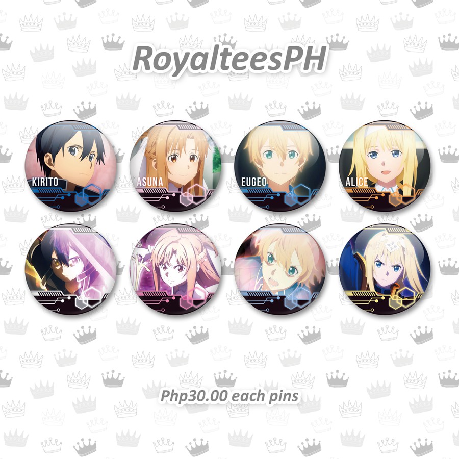 Sword Art Online Fan-made Button Pins | Shopee Philippines