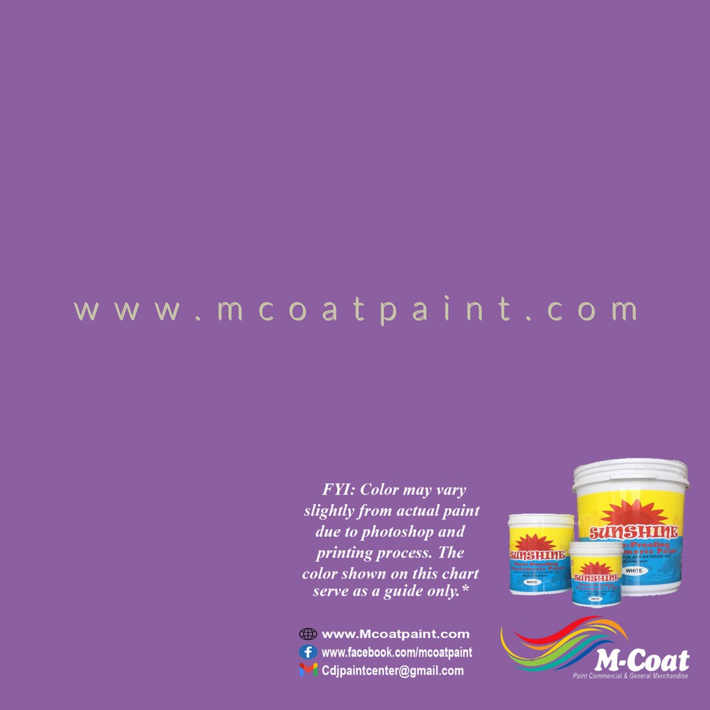Sunshine Elastomeric Paint Violet Shopee Philippines