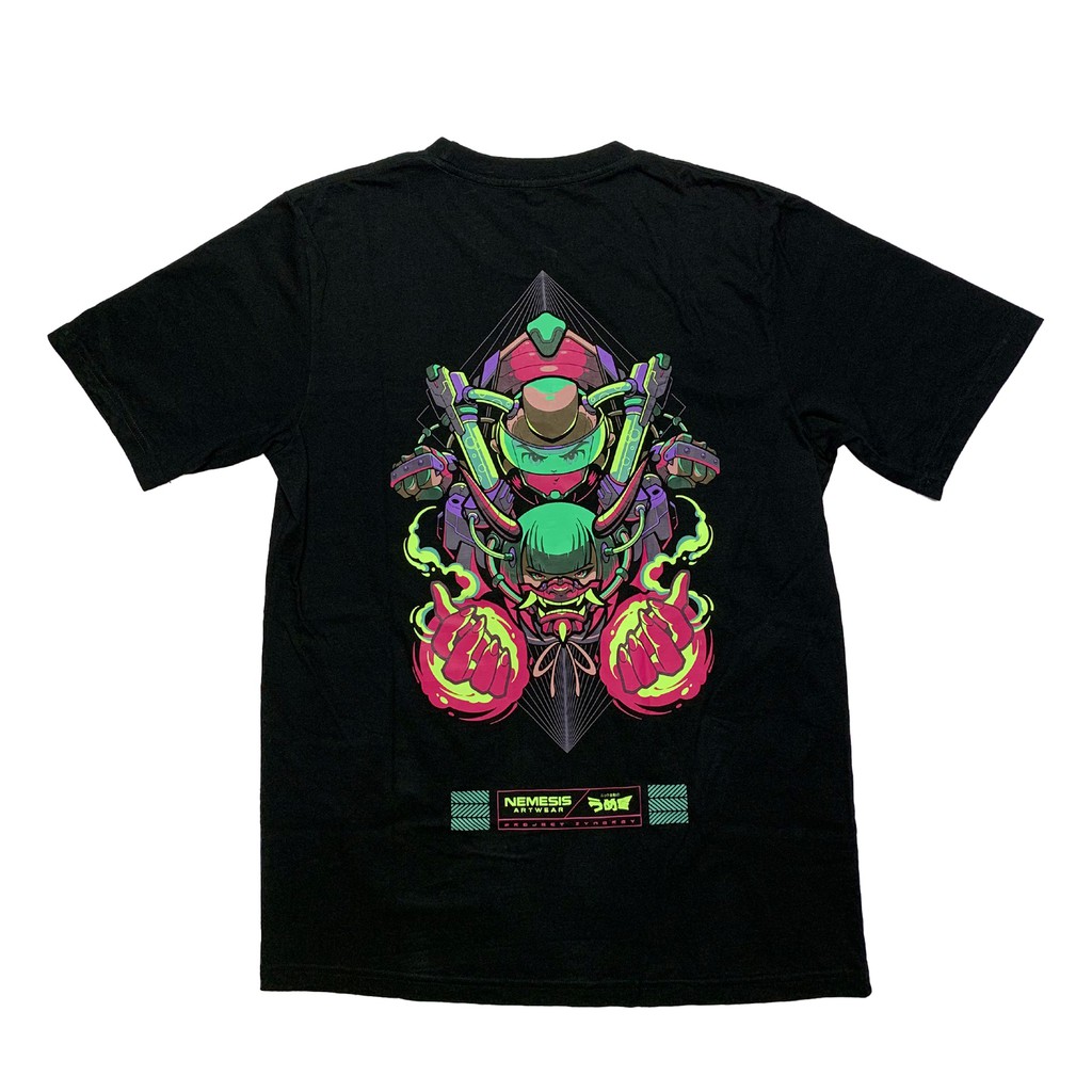NEMESIS Project Synergy Black | Art wear tshirt printed graphic tee Men ...
