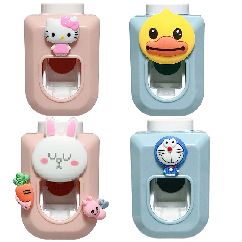 Anime Kawaii Sanrioed Kittys Doraemon Automatic Toothpaste Squeezer ...