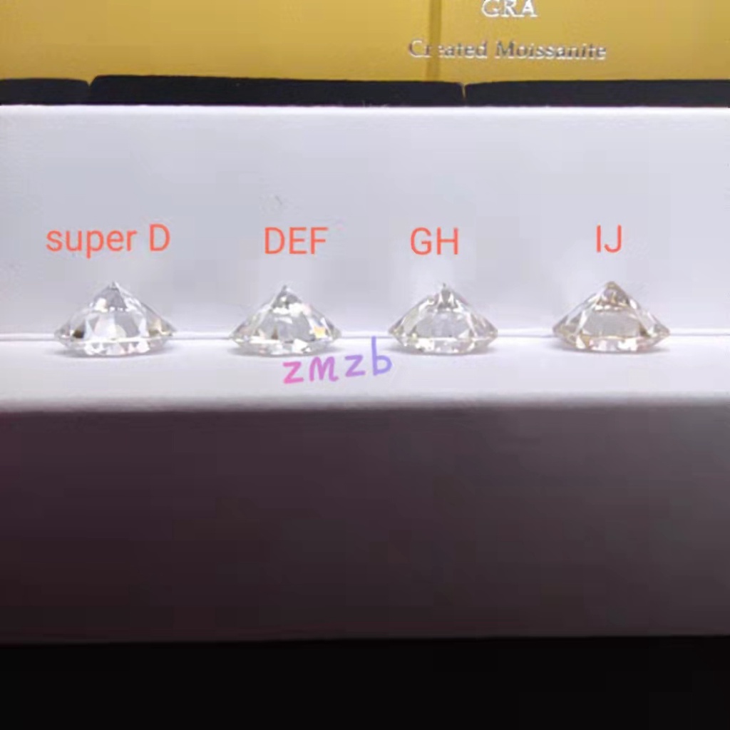 Moissanite 1ct-3ct Loose Stone DEF GH IJ Color with GRA Certification Can  Pass Test On Sale
