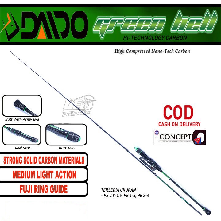 Joran DAIDO GREEN HELL SLOW JIGGING Available SPINNING And
