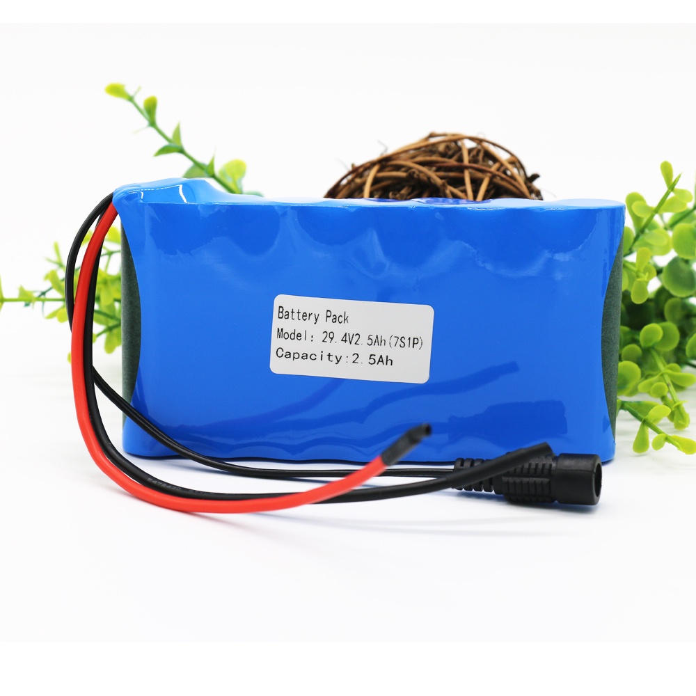 KLUOSI 7S 29.4V 2.5Ah 18650 Liion Battery Pack with Balanced 20A BMS