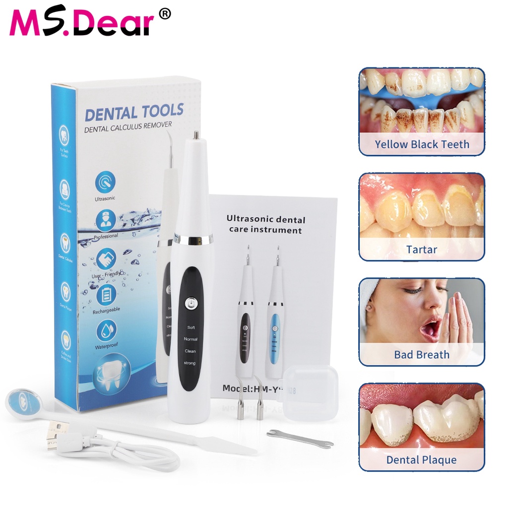 Ultrasonic Electric Dental Scaler Portable Tooth Cleaner Tooth Scrubber