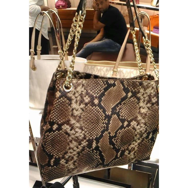 Michael kors snakeskin best sale bag