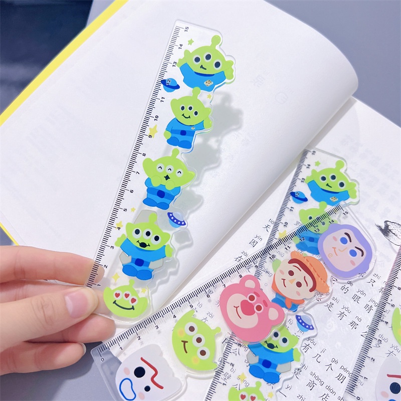 Acrylic Ruler Toy Story Buzz Lightyear Three-Eyed Strawberry Bear ...