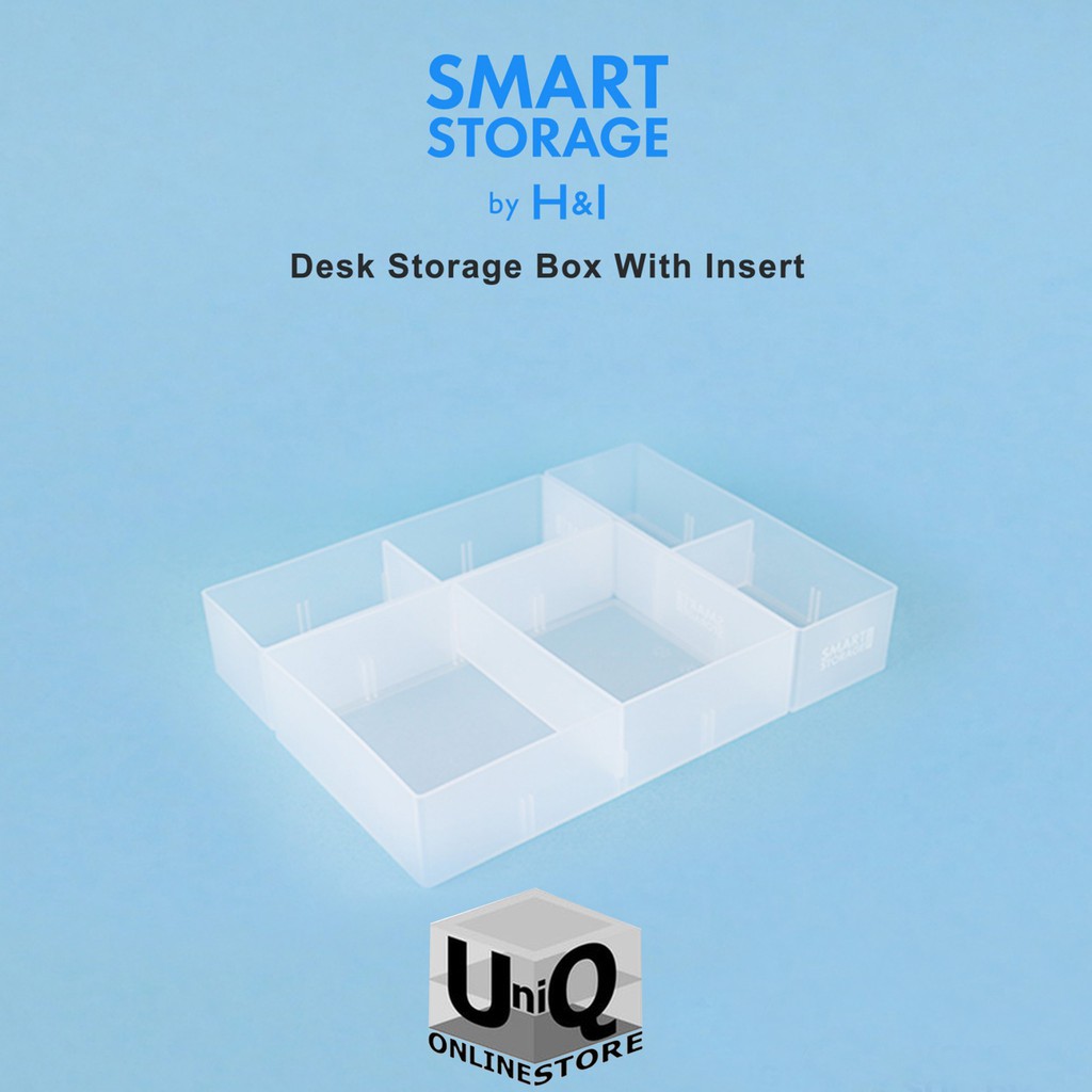 Smart Storage by H&I - Desk Storage Box with Insert Size Large ...
