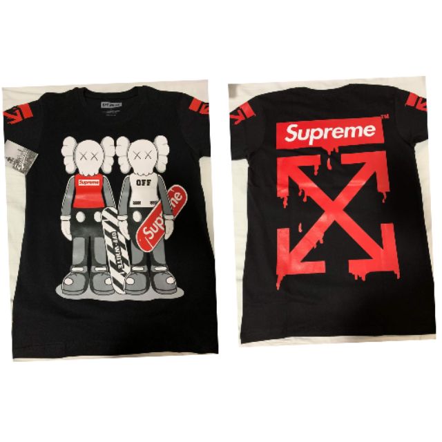 Off white x supreme cheap t shirt