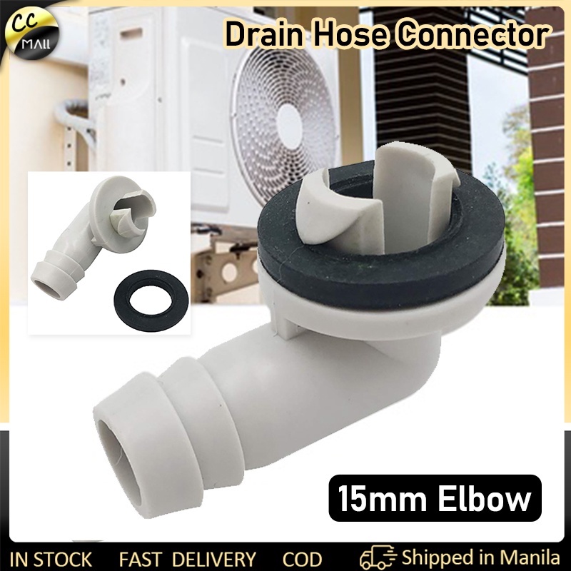 NEW 15mm Air Conditioner Drain Hose Connector Elbow Fitting with Rubber Ring for LG MEDIA AC