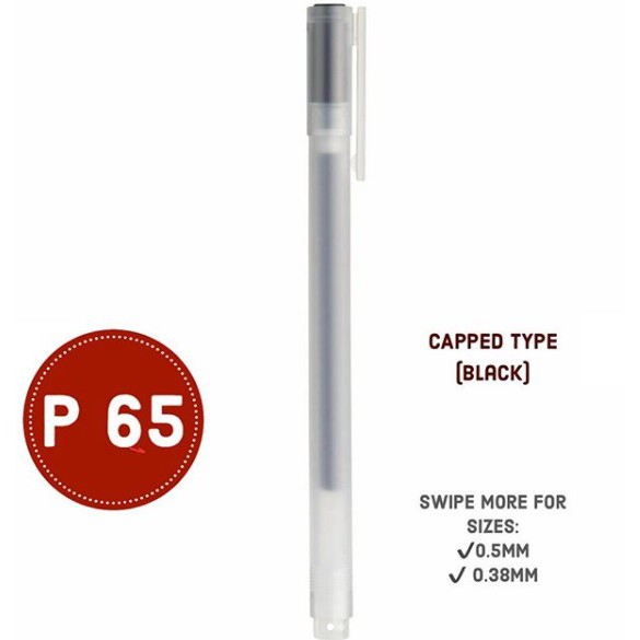 MUJI CAPPED TYPE PEN BLACK | Shopee Philippines