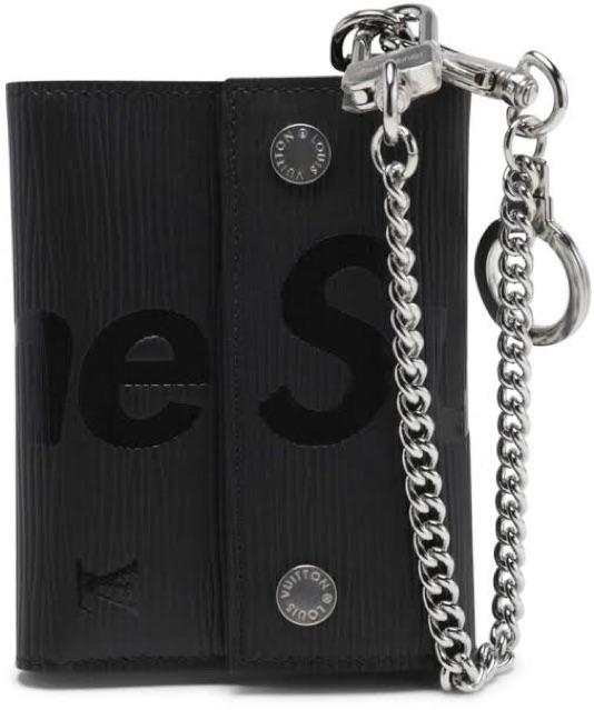 Louis Vuitton Supreme Black Epi Chain Wallet (SN2137) – Luxury