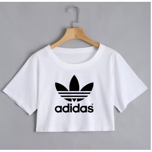 Adidas Crop Top Cotton Casual Women T shirt Shopee Philippines