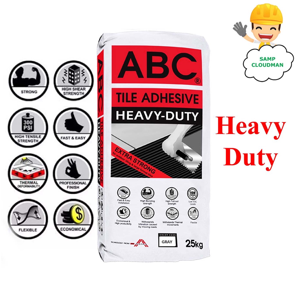 ABC Tile Adhesive Heavy-Duty 25 Kg Tiles Adhesives per BAG Gray ...