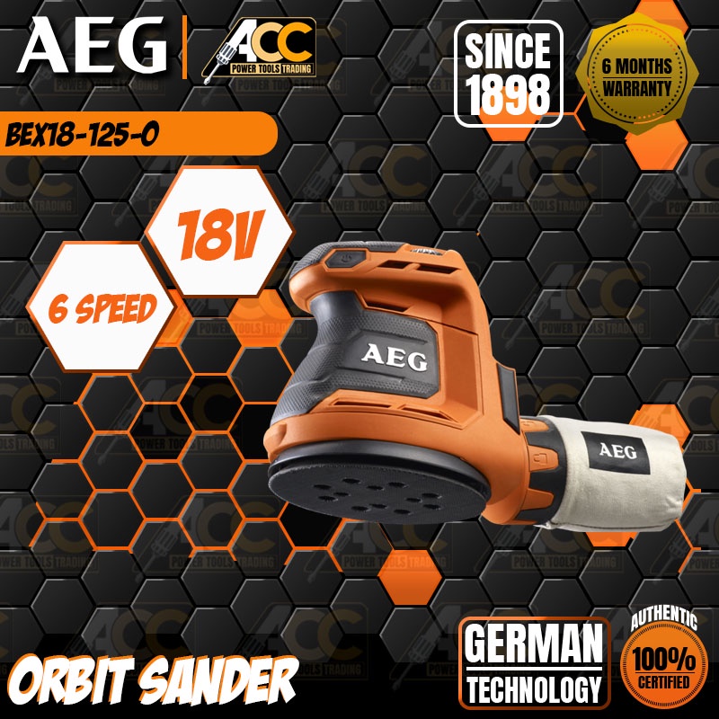 AEG Random Orbit Sander 18v (BEX181250) Shopee Philippines